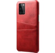 ProGuard OnePlus 8T Hoesje Slim Leder Kaarthouder Rood