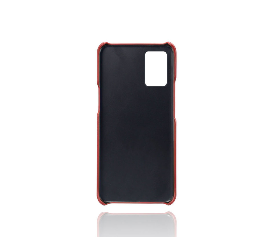 OnePlus 8T Case Slim Leder Kartenhalter Rot