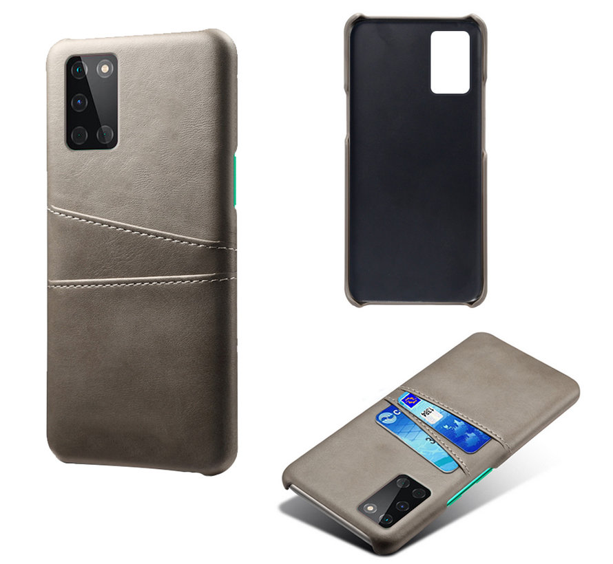 OnePlus 8T Case Slim Leather Card Holder Gray