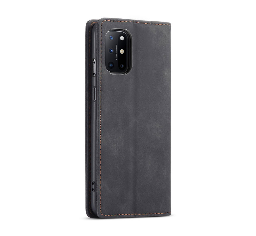 OnePlus 8T Wallet Case Vintage Leather Black