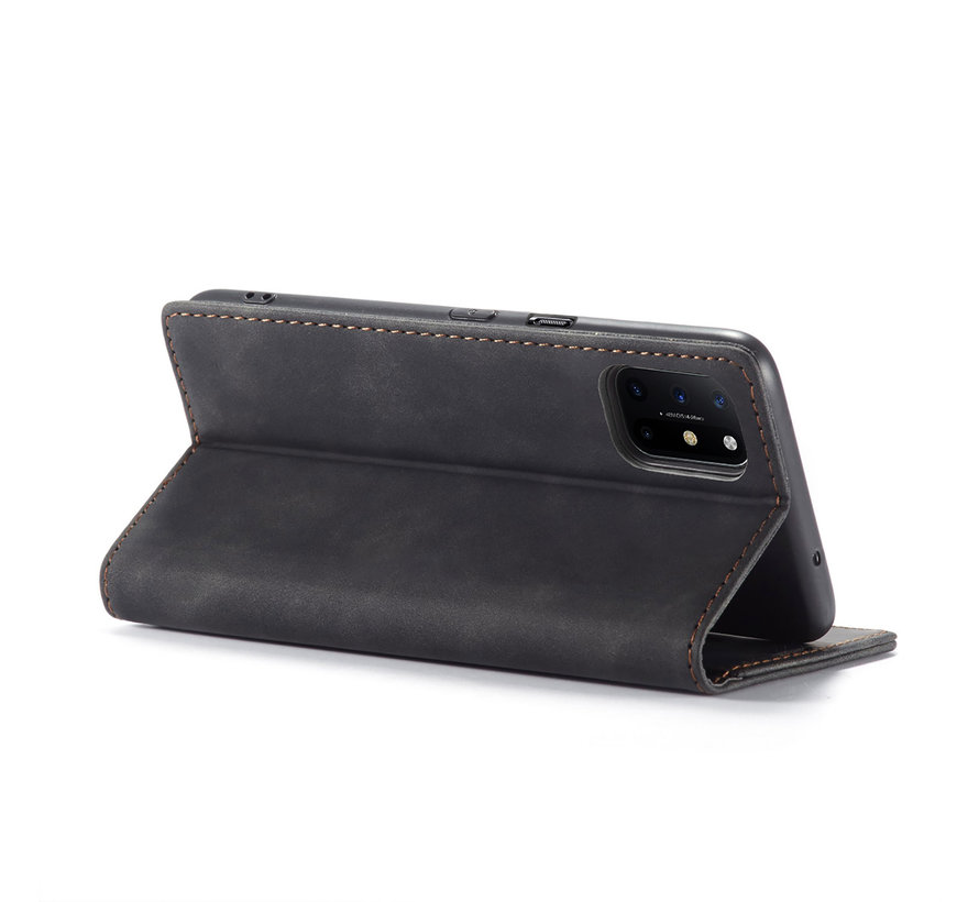 OnePlus 8T Brieftasche Vintage Leder Schwarz