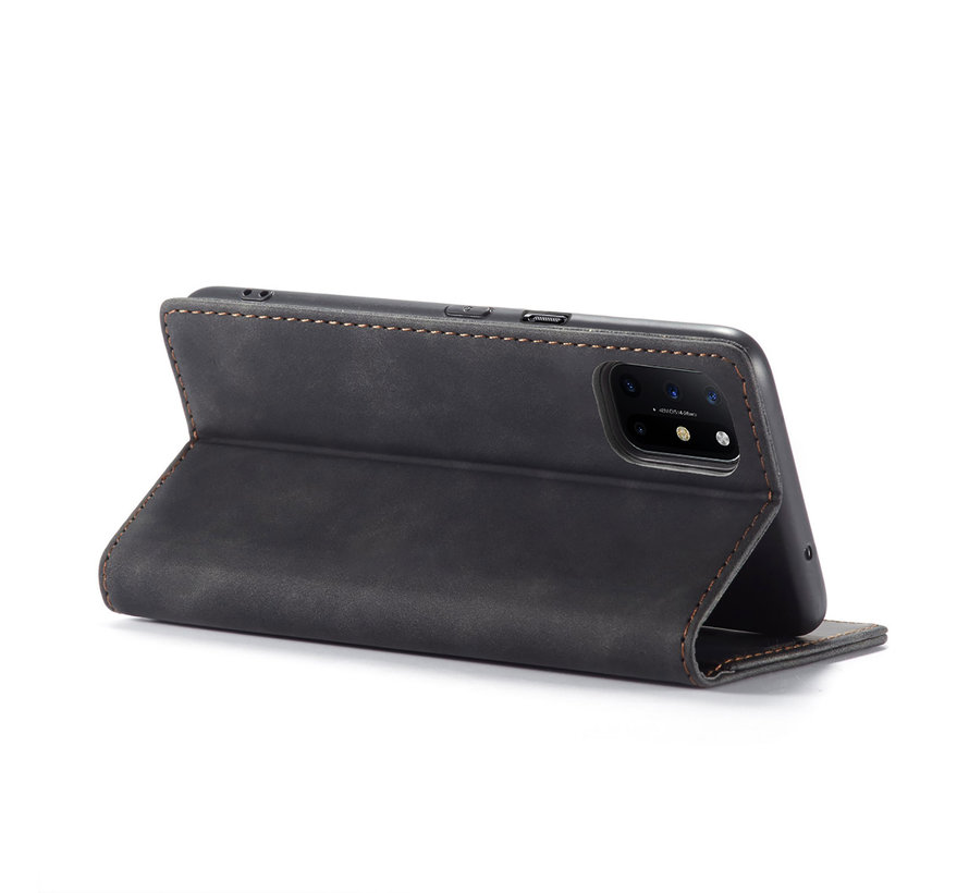 OnePlus 8T Wallet Case Vintage Leather Black