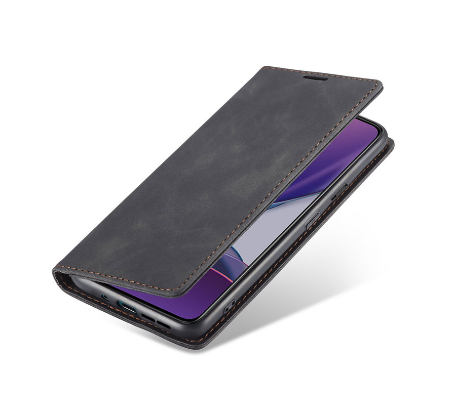 OnePlus 8T Brieftasche Vintage Leder Schwarz