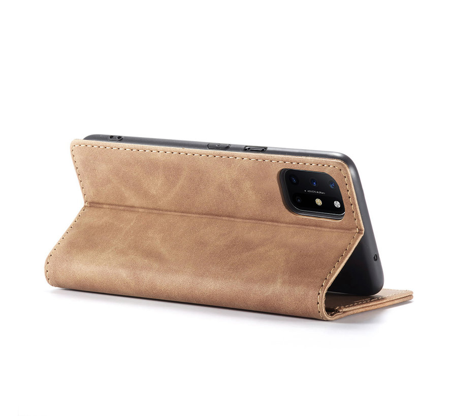 OnePlus 8T Wallet Case Vintage Leather Beige