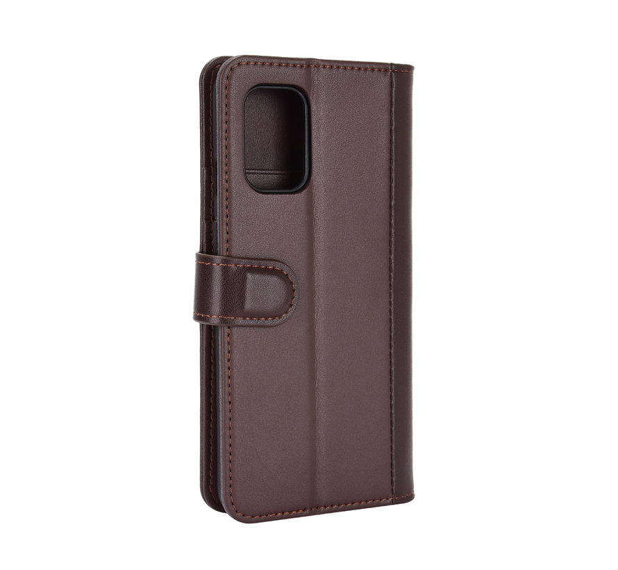 OnePlus 8T Wallet Case Genuine Leather Brown