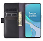 OnePlus 8T Wallet Case Echtleder Schwarz