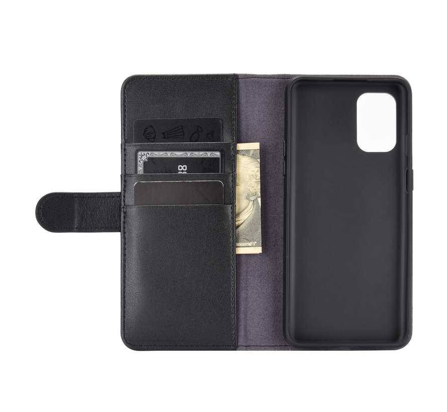 OnePlus 8T Wallet Case Genuine Leather Black
