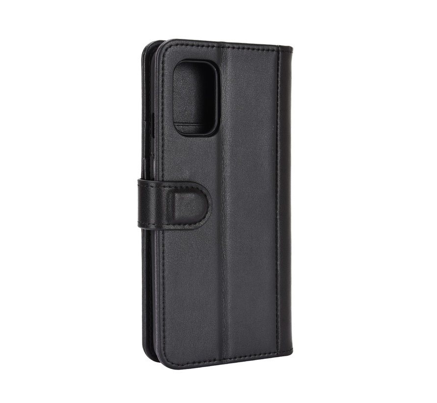 OnePlus 8T Wallet Case Echtleder Schwarz