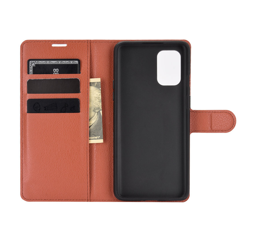 OnePlus 8T Wallet Flip Case Braun