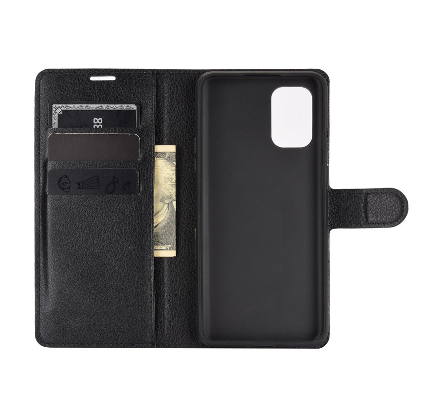OnePlus 8T Wallet Flip Case Schwarz