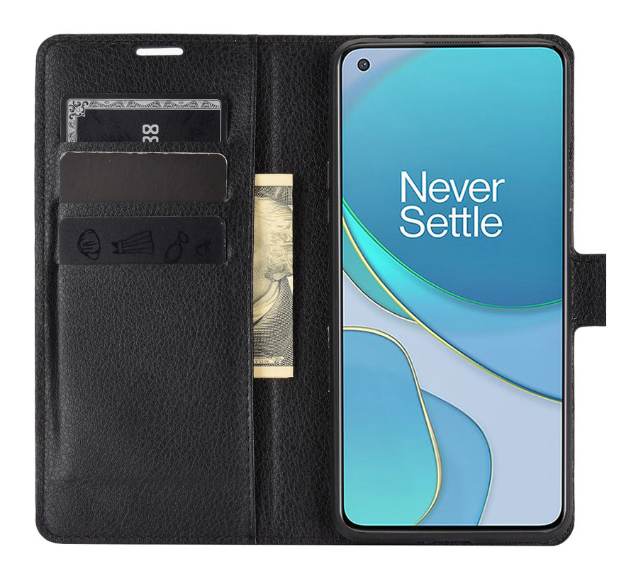 OnePlus 8T Wallet Flip Case Black