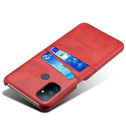 ProGuard OnePlus Nord N100 Case Slim Leather Card Holder Red