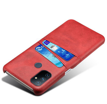 ProGuard OnePlus Nord N100 Case Slim Leather Card Holder Red