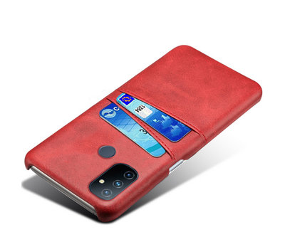 ProGuard OnePlus Nord N100 Case Slim Leather Card Holder Red