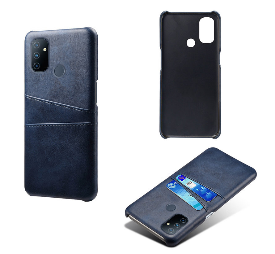 OnePlus Nord N100 Case Slim Leather Card Holder Blue