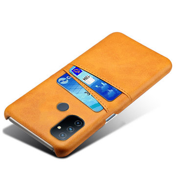 ProGuard OnePlus Nord N100 Hoesje Slim Leder Kaarthouder Cognac