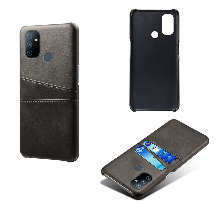 OnePlus Nord N100 Case Slim Leather Card Holder Black