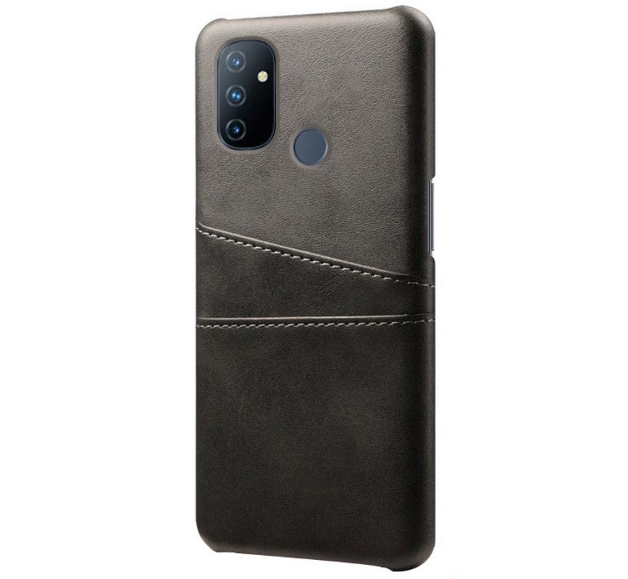 OnePlus Nord N100 Case Slim Leather Card Holder Black