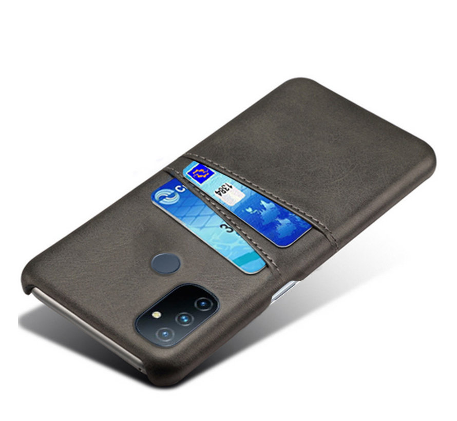 OnePlus Nord N100 Case Slim Leather Card Holder Black