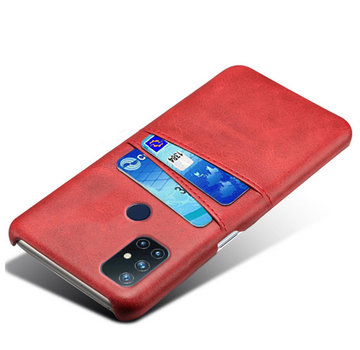 ProGuard OnePlus Nord N10 5G Case Slim Leather Card Holder Red