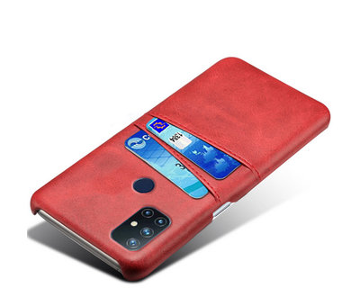 ProGuard OnePlus Nord N10 5G Case Slim Leather Card Holder Red