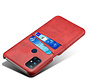 OnePlus Nord N10 5G Case Slim Leather Card Holder Red