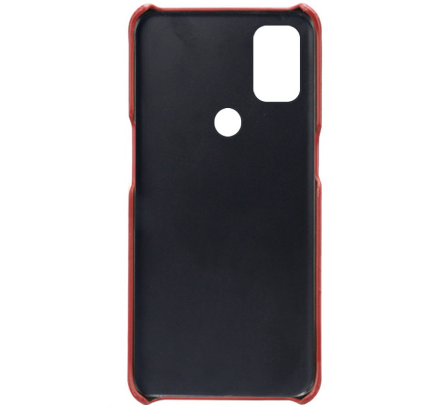 OnePlus Nord N10 5G Case Slim Leather Card Holder Red