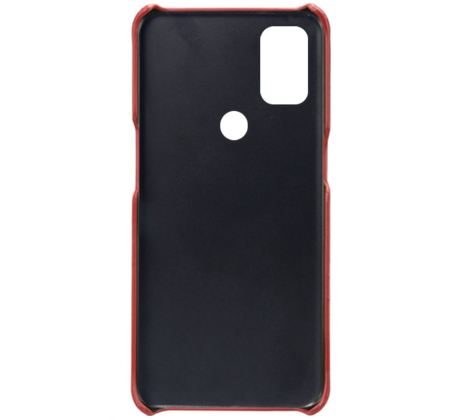 OnePlus Nord N10 5G Case Slim Leder Kartenhalter Rot