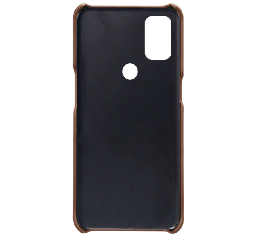 OnePlus Nord N10 5G Case Slim Leather Card Holder Brown