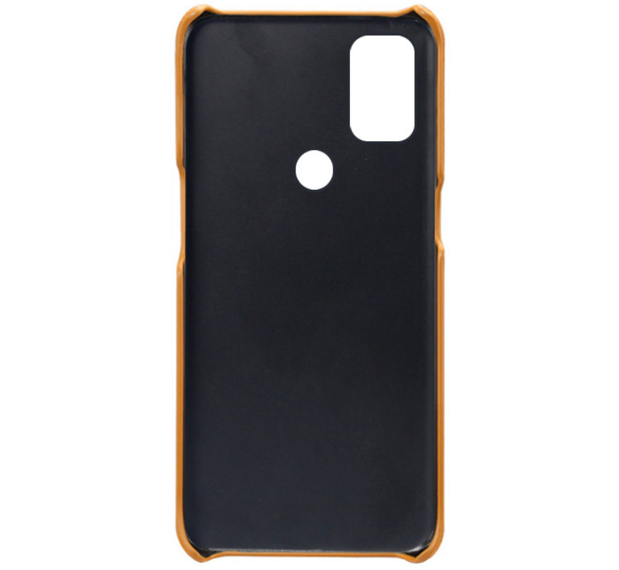 OnePlus Nord N10 5G Hoesje Slim Leder Kaarthouder Cognac