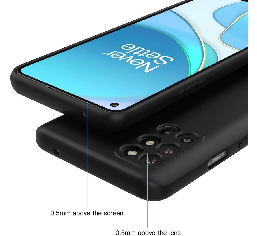OnePlus 8T Case Flüssiges Silikon Schwarz