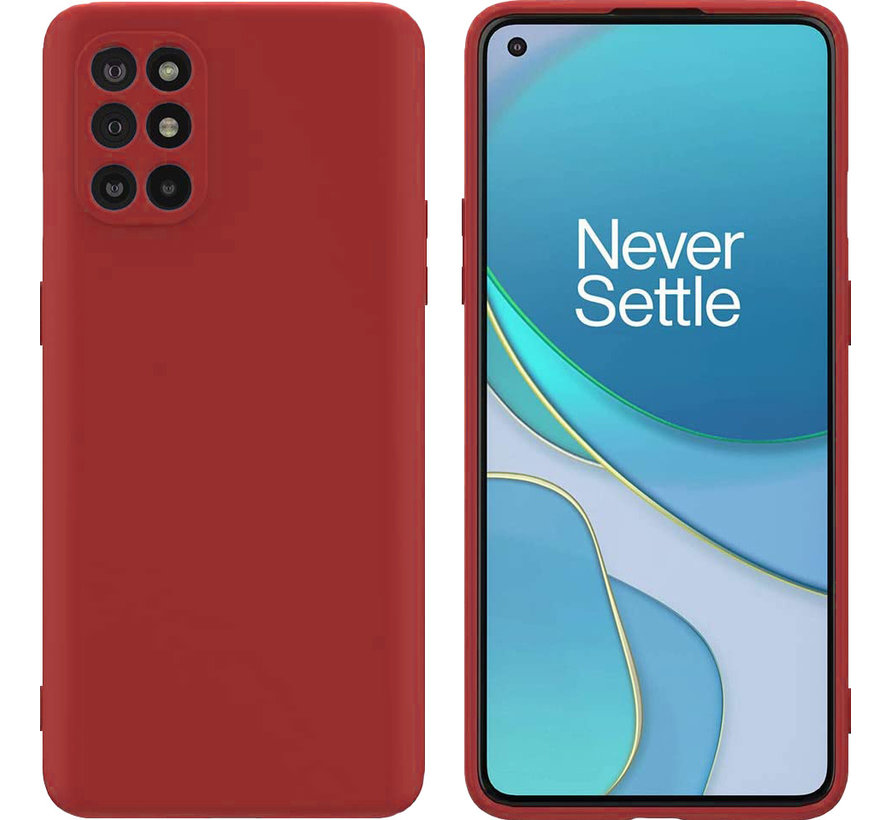 OnePlus 8T Hoesje Liquid Silicone Rood