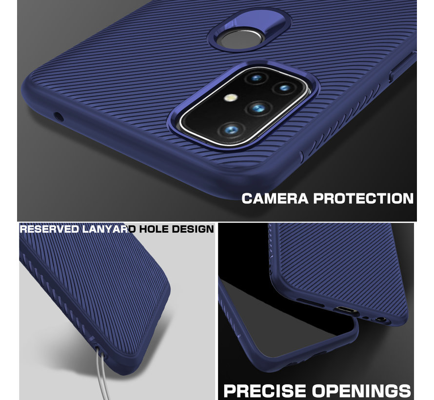 OnePlus Nord N10 5G Case TPU GripLine Blue
