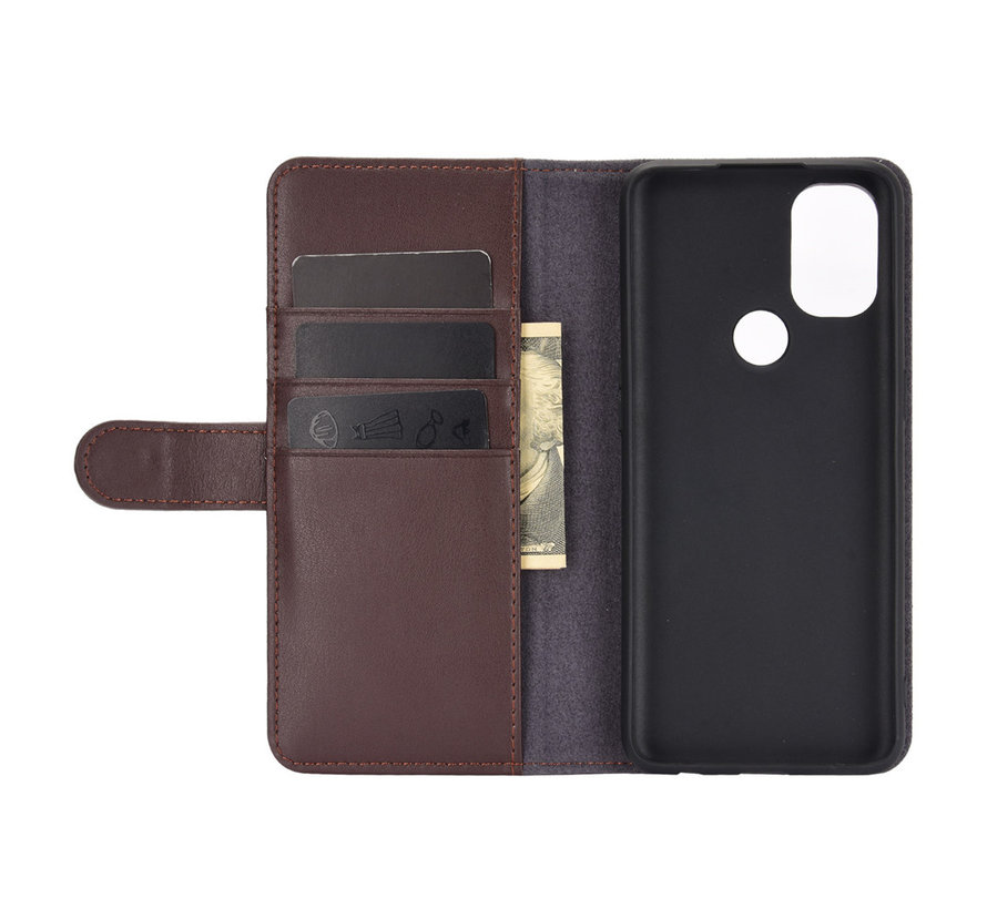 OnePlus Nord N10 5G Wallet Case Genuine Leather Brown