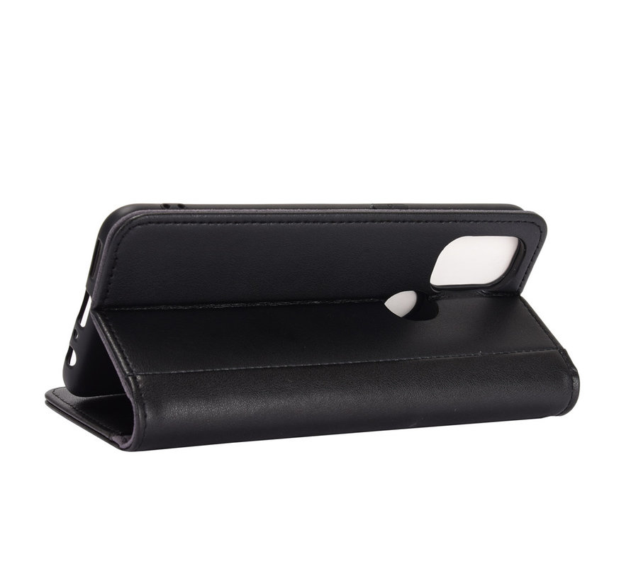 OnePlus Nord N10 5G Wallet Case Genuine Leather Black