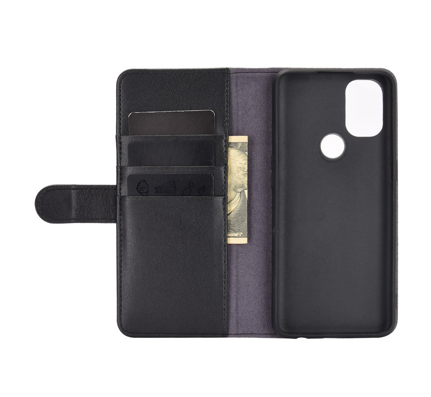 OnePlus Nord N10 5G Wallet Case Genuine Leather Black