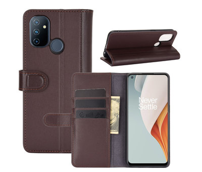 ProGuard OnePlus Nord N100 Wallet Case Genuine Leather Brown