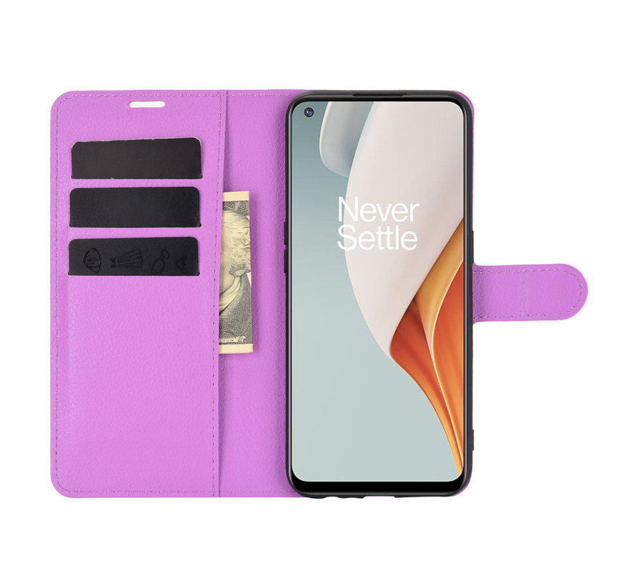 OnePlus Nord N100 Wallet Flip Case Paars