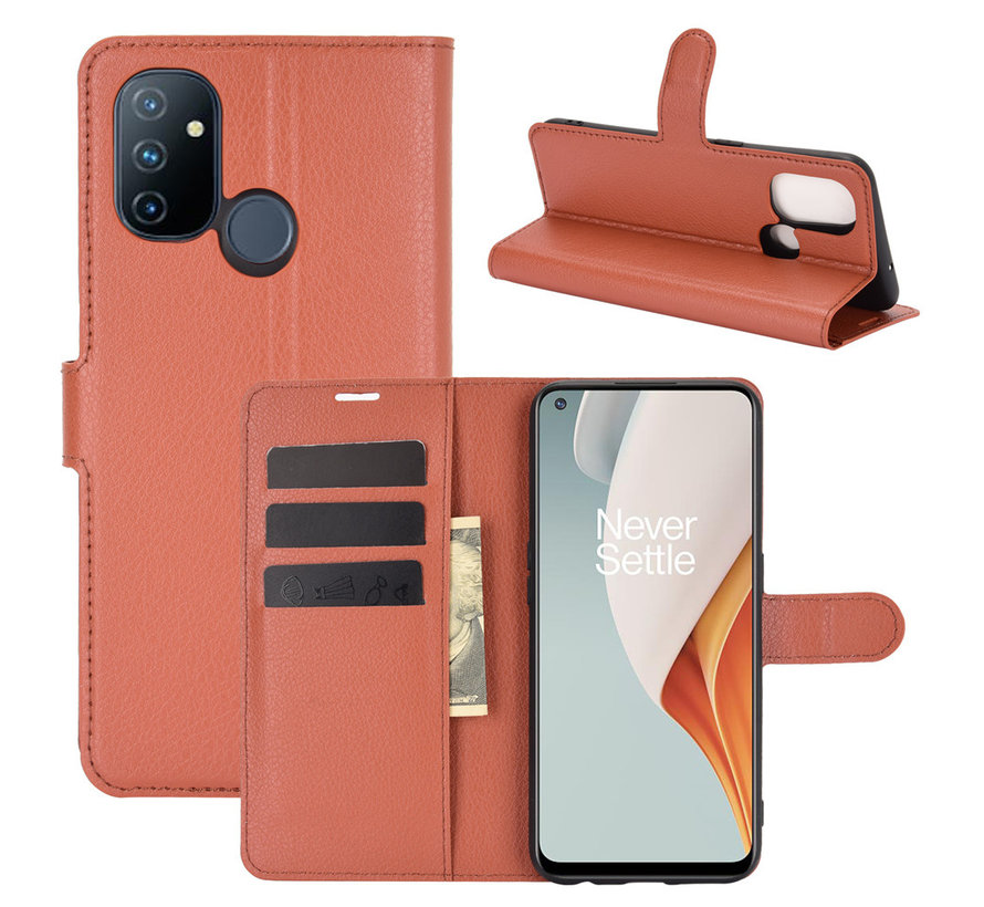 OnePlus Nord N100 Wallet Flip Case Brown