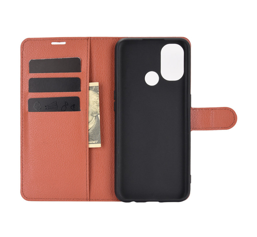 OnePlus Nord N100 Wallet Flip Case Brown