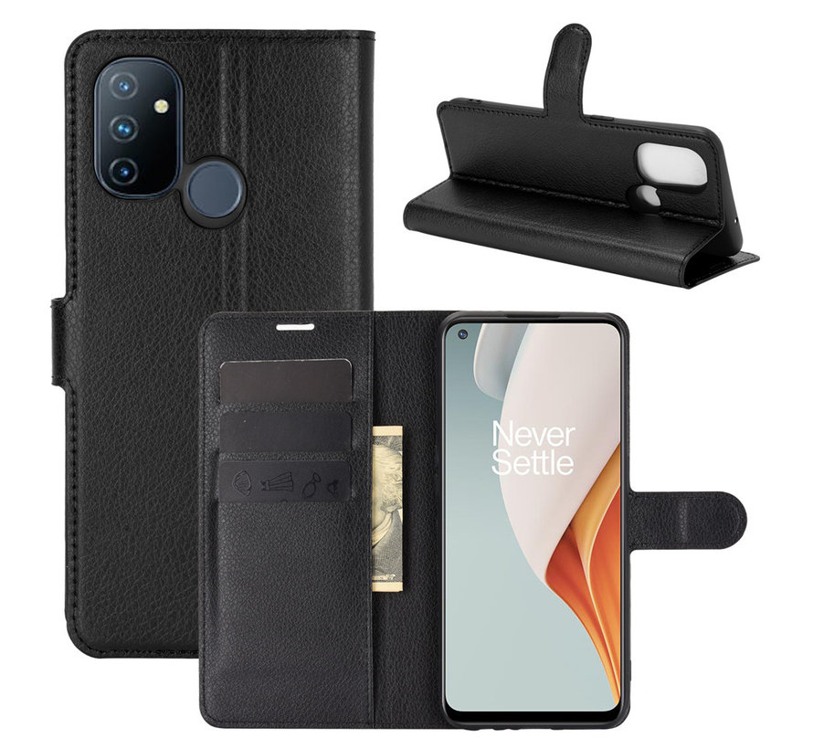 OnePlus Nord N100 Wallet Flip Case Black