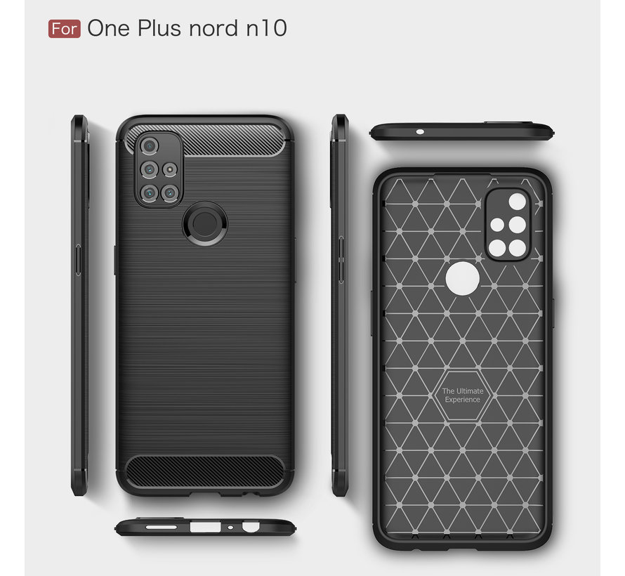 OnePlus Nord N10 5G Case Brushed Carbon Red