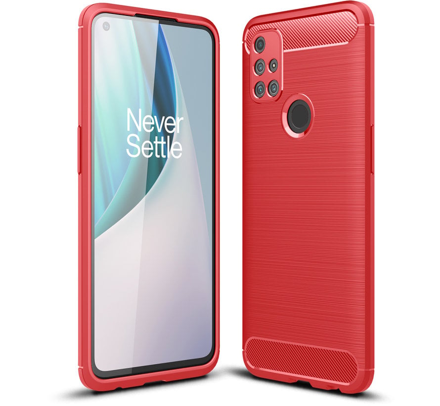 OnePlus Nord N10 5G Gehäuse gebürstet Carbon Red