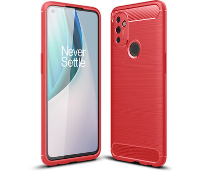 ProGuard OnePlus Nord N100 Case Brushed Carbon Red