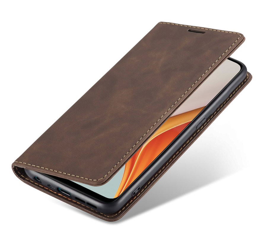 OnePlus Nord N100 Wallet Case Vintage Leather Brown