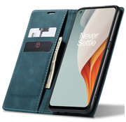 ProGuard OnePlus Nord N100 Wallet Hoesje Vintage Leder Blauw