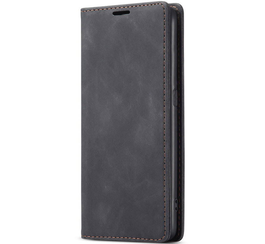 OnePlus Nord N100 Wallet Hoesje Vintage Leder Zwart