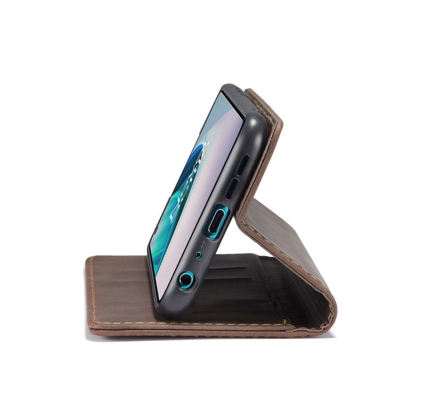 OnePlus Nord N10 5G Wallet Case Vintage Leather Brown