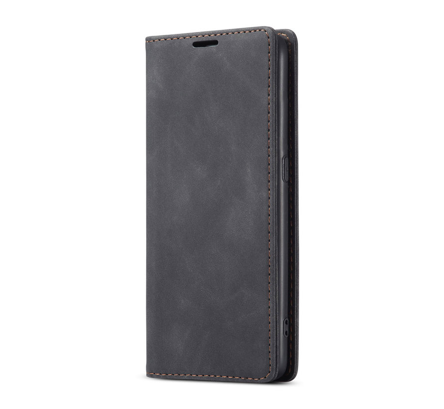 OnePlus Nord N10 5G Wallet Hoesje Vintage Leder Zwart