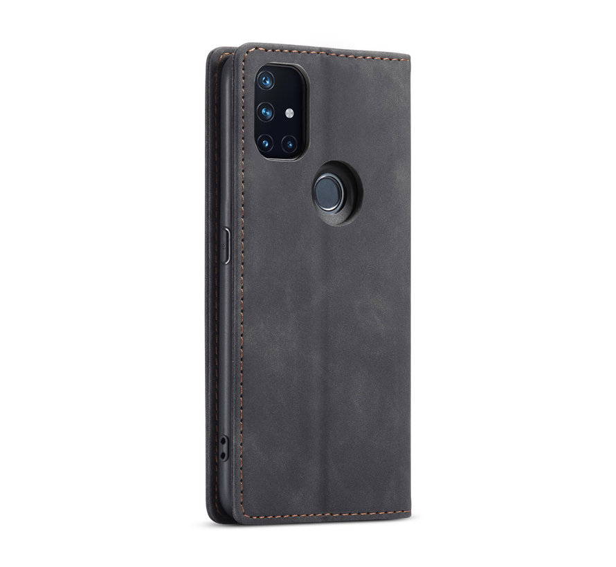 OnePlus Nord N10 5G Wallet Case Vintage Leather Black